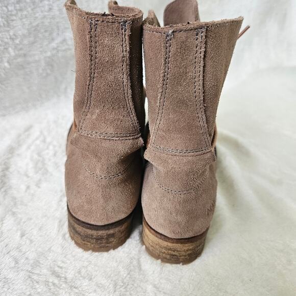 MAX Suede Lace-up Boots with Cozy Knit Material around Ankles Size 37 Winter - Picture 6 of 9